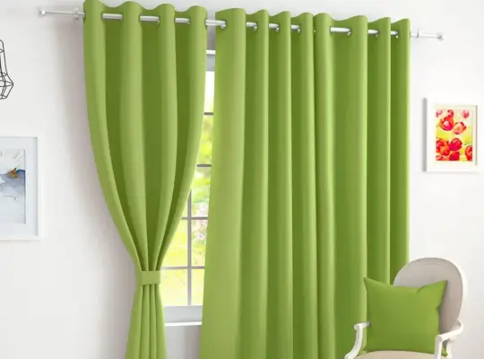 Green Silk Eyelet Curtains Provider in Abu DHabi
