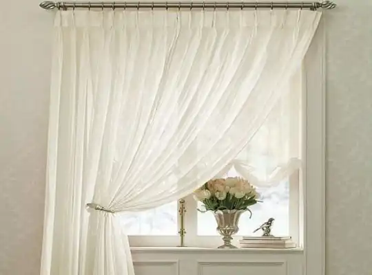 elegant ivory sheer curtains