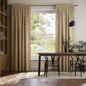 Beige Dupioni Silk Curtain