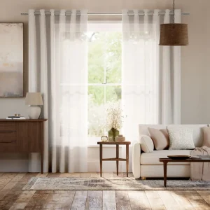 Classic Snow White Voile Sheer Curtain