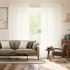Classic Soft White Voile Sheer Curtain