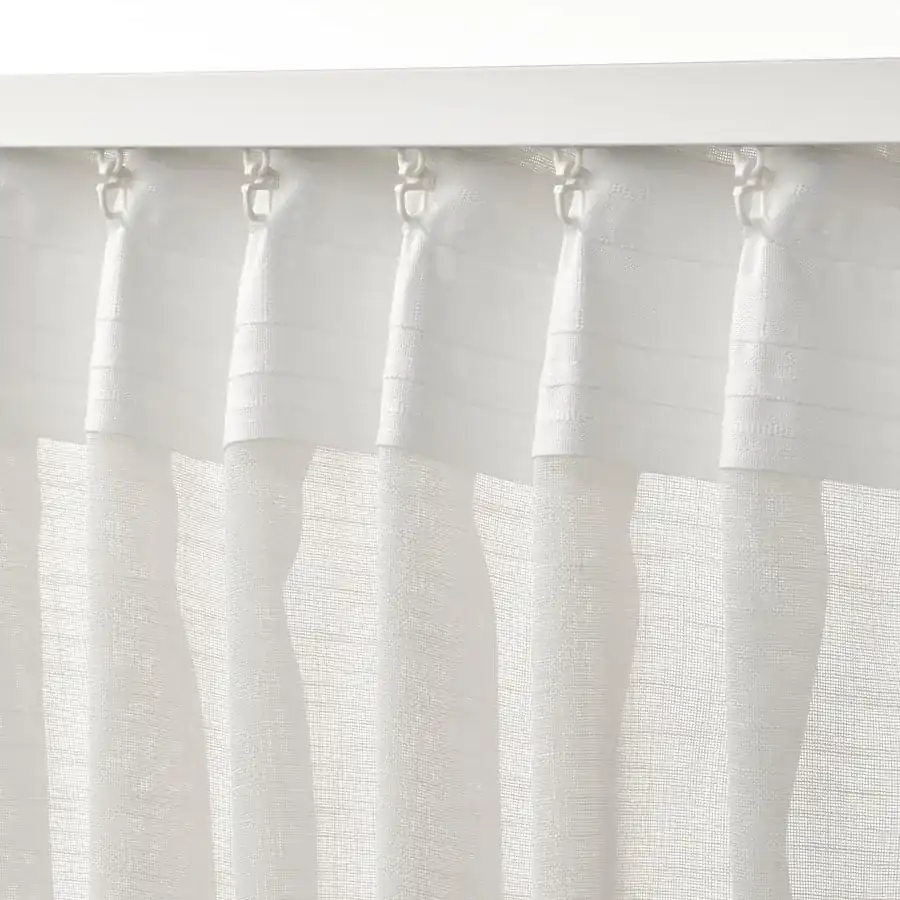 Cream Sheer Living Room Window Curtains