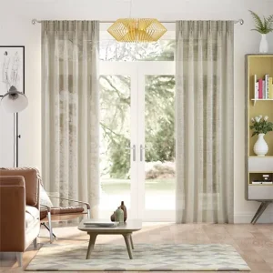 Dune Beige Sheer Window Curtain