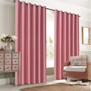Dusty Pink Eyelet Blackout Curtain
