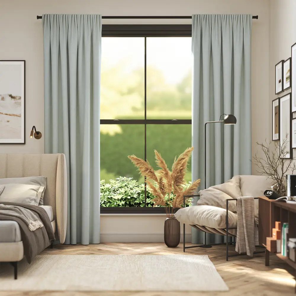 Glimmer Dove Luxury Silk Curtain