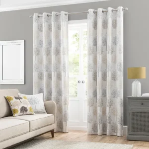 Grey Tree Print Blackout Curtain