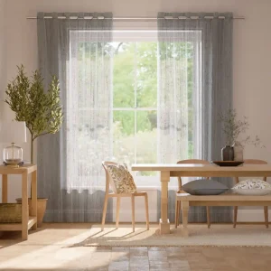 Grey Voile Sheer Curtain
