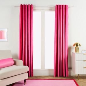 Hot Pink Blackout Eyelet Curtain