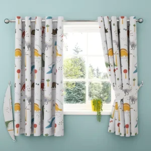Kids Animal Print Blackout Window Curtain