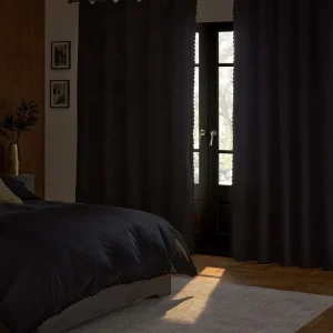 Midnight Charcoal Deep Blackout Curtain