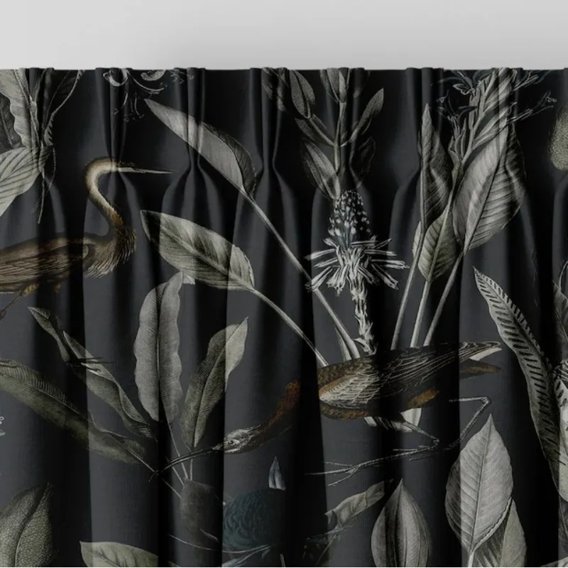Midnight Fern Luxe Blackout Curtains