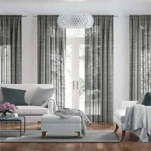Mineral Grey Sheer Window Curtain