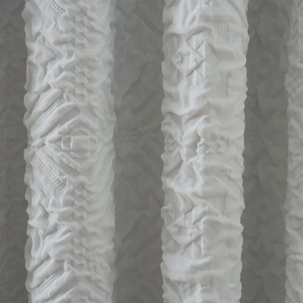 Modern White Blackout Window Curtain View