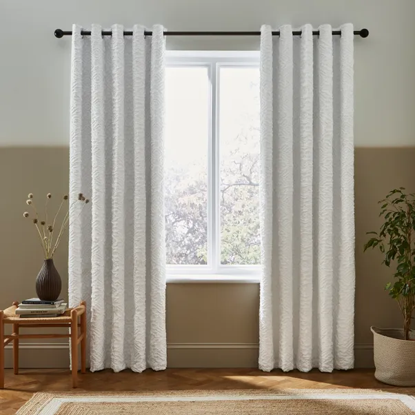 Modern White Blackout Window Curtain