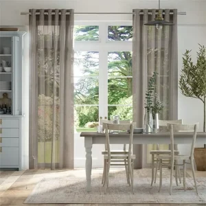 Natural Chiffon Sheer Window Curtain
