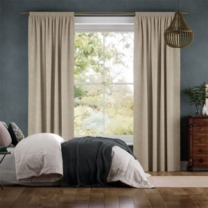 Neutral Dupioni Silk Curtain
