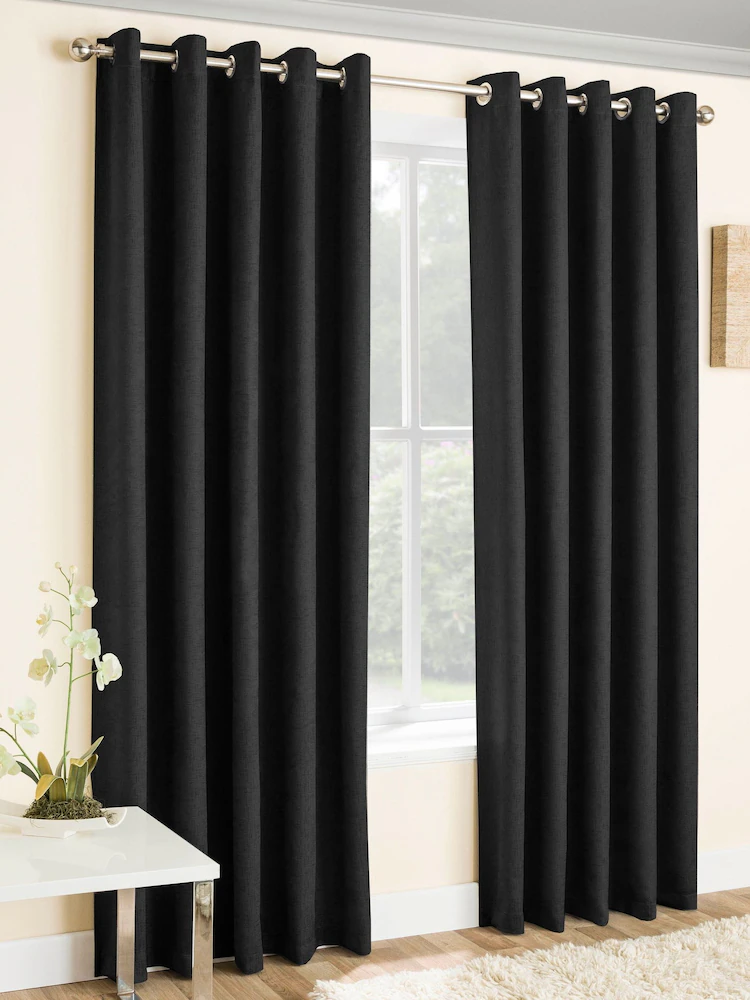 Obsidian Black Thermal Blackout Curtain