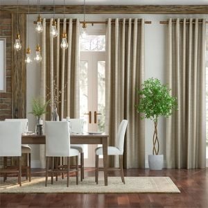 Pale Gold Silk Window Curtain