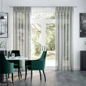 Pigeon Grey Sheer Window Curtain