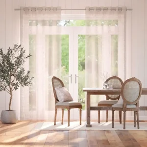 Pink Voile Sheer Curtain