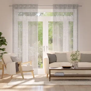 Silver Voile Sheer Curtain