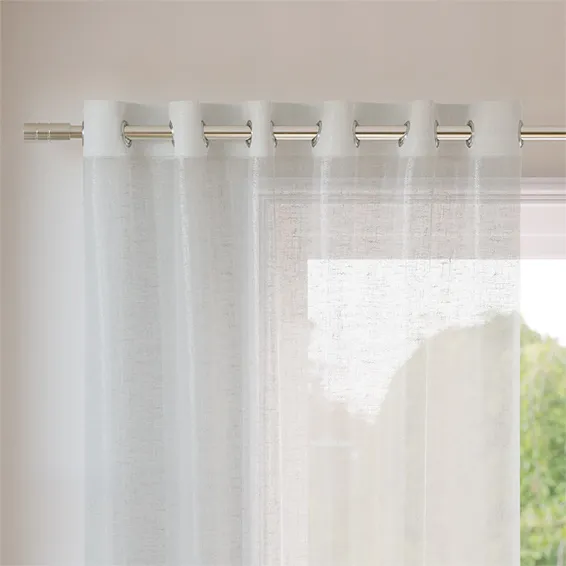 Soft Linen White Sheer Curtains