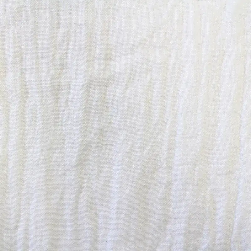 White Sheer Rod Pocket Window Curtain Close