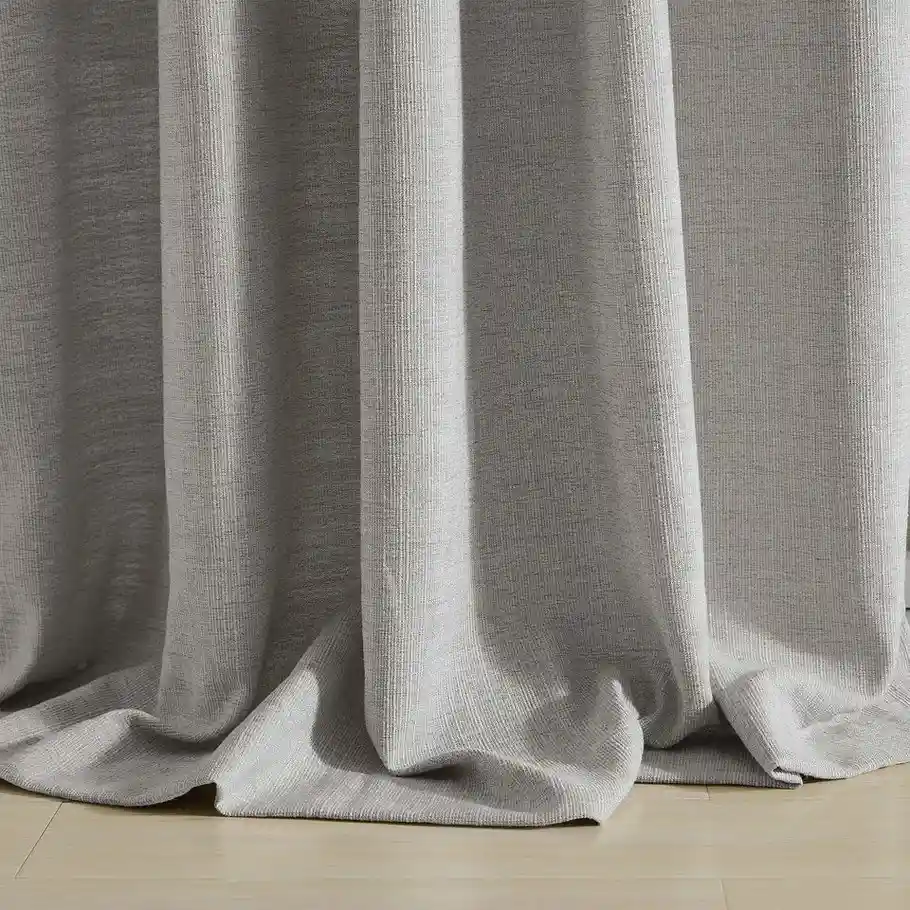 Classic Grey Cotton Window Curtain View