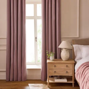Dusty Rose Cotton Window Curtain