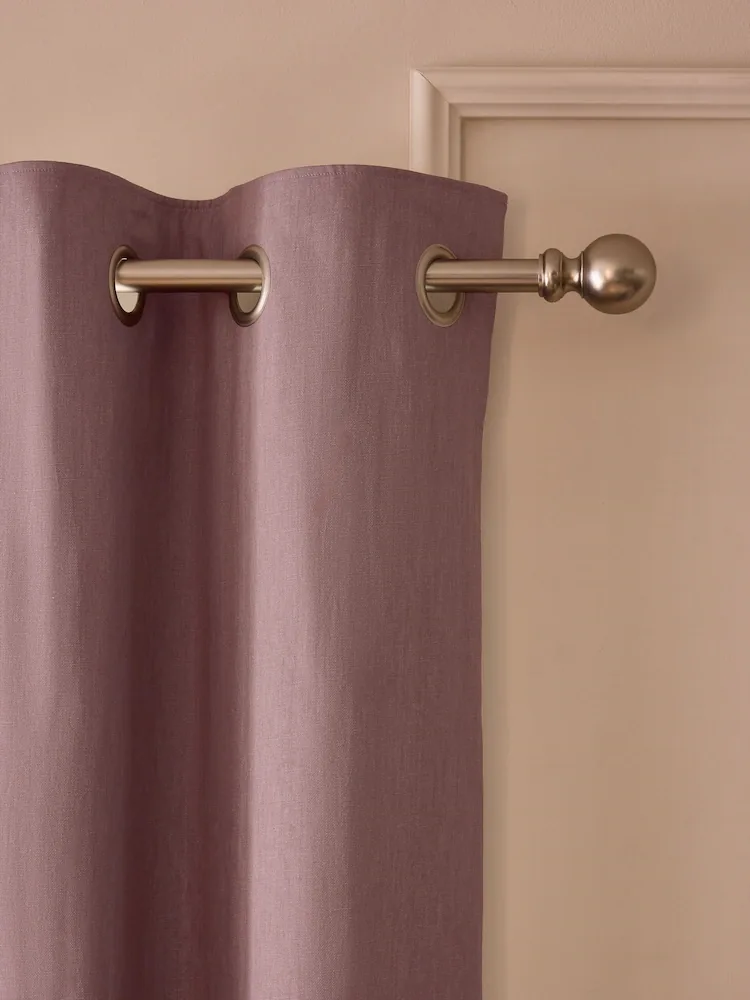 Dusty Rose Cotton Window Curtain Close
