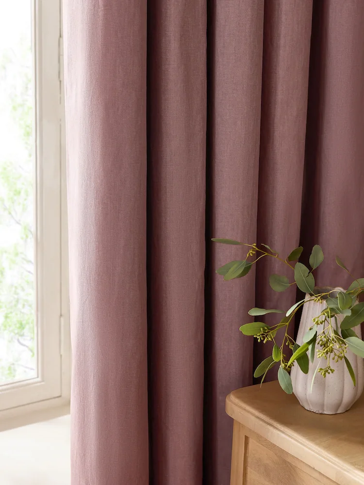 Dusty Rose Cotton Window Curtain View