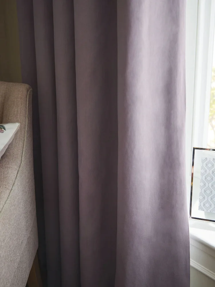 Lavender Cotton Window Curtain View