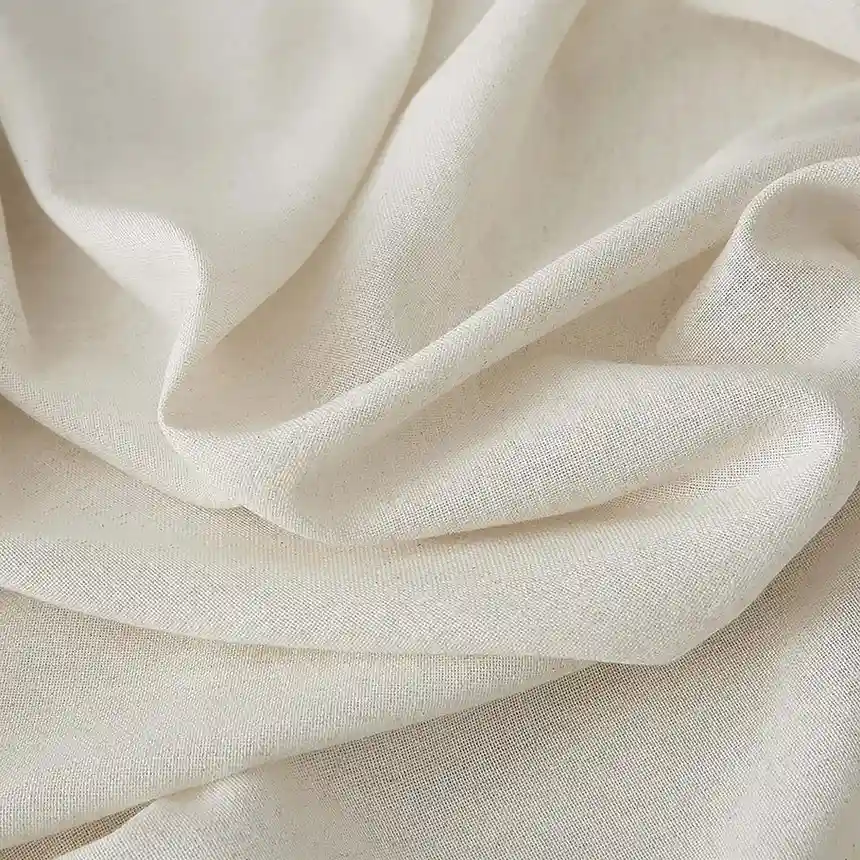 Off White Cotton Eyelet Window Curtain Close