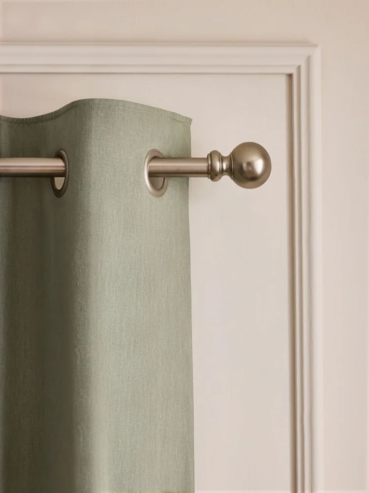 Olive Green Cotton Window Curtain View