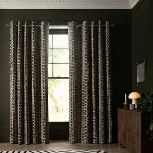 Printed Cotton Blackout Eyelet Curtain