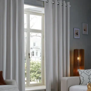 White Cotton Window Curtain