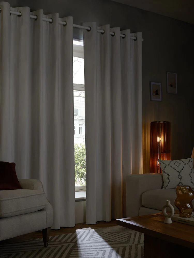 White Cotton Window Curtains