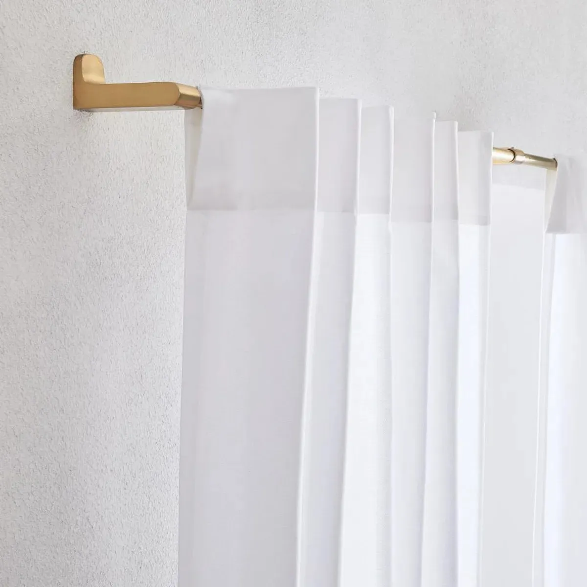White Sheer Cotton Window Curtain View