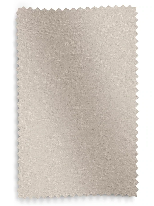Beige Eyelet Linen Window Curtains Close