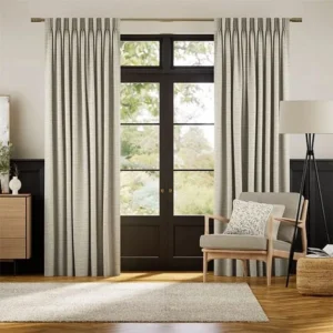 Beige Living Room Door Curtains