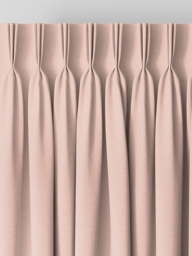 Blush Pink Pinch Pleat Linen Curtain