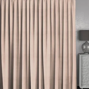Blush Pink Pinch Pleat Linen Curtains