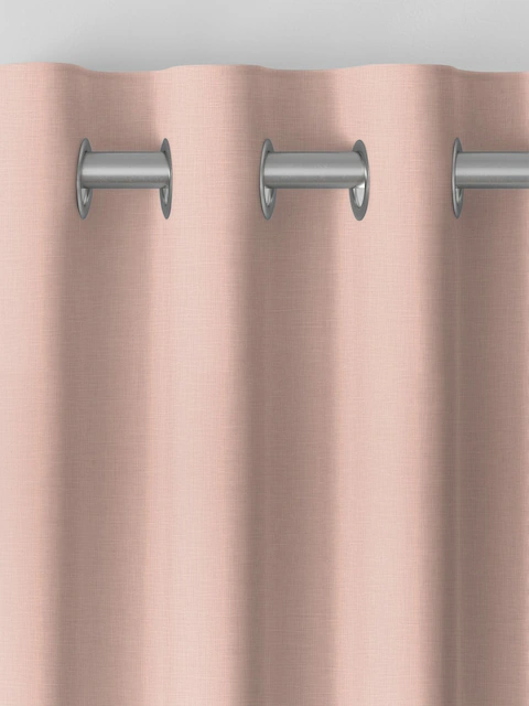 Blush Pink Pinch Pleat Linen Curtains View