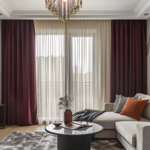 Linen-Look Sheer Layer Curtains