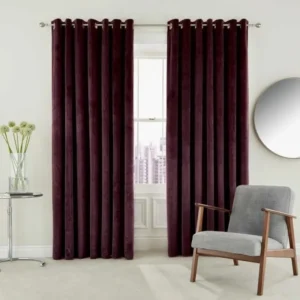 Luxury Maroon Living Curtain