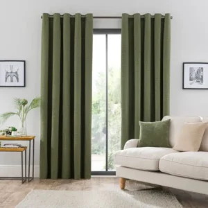 Olive Green Blackout Living Room Curtains