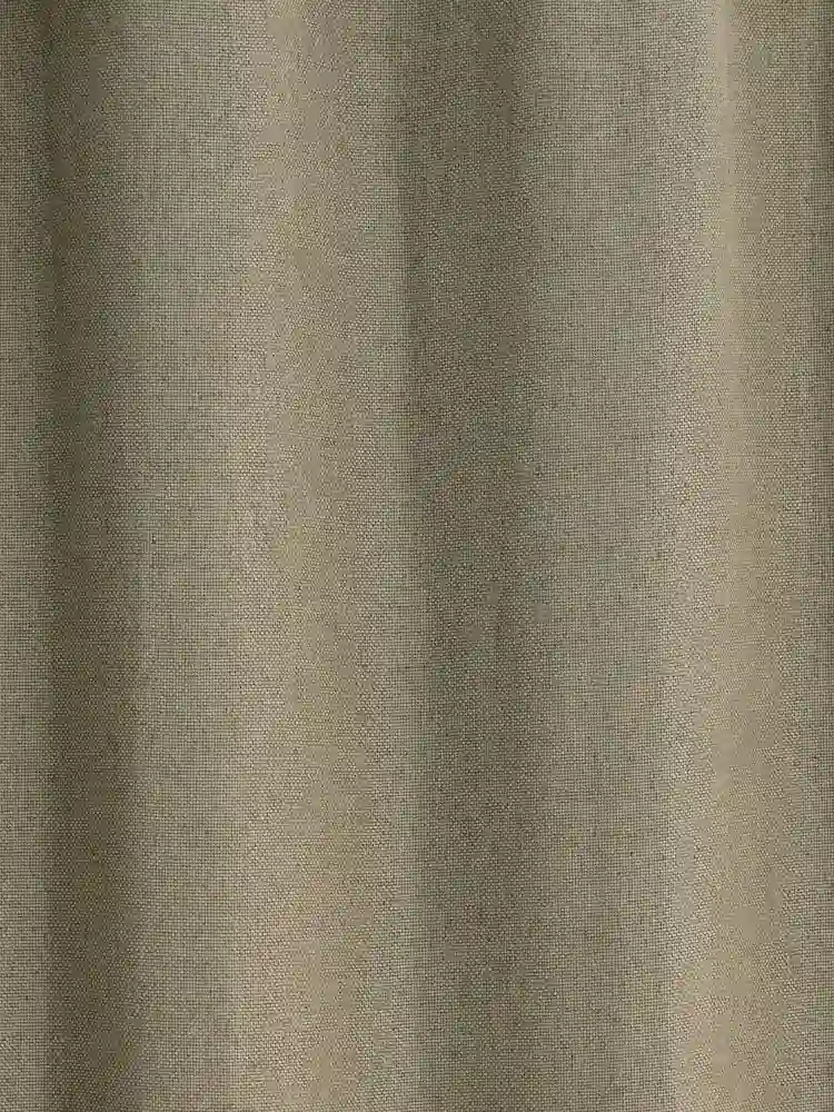 Olive Green Eyelet Linen Curtains Close
