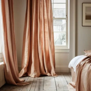 Sandy Rose Sheer Linen Curtains