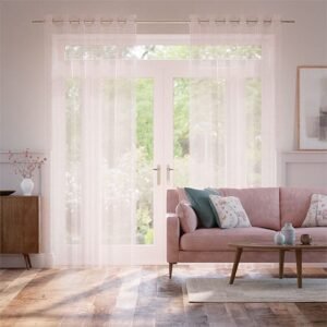 Sheer Voile Living Room Door Curtains