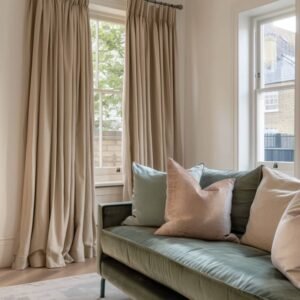 Soft Taupe Linen Blend Curtains